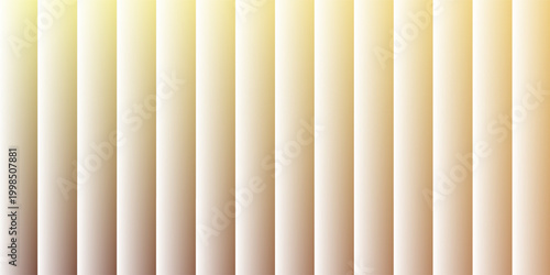 Corrugated, fluted orange and yellow colored glass vector texture. Ribbed plastic gradient background