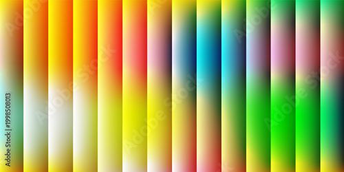 Corrugated, fluted orange and yellow colored glass vector texture. Ribbed plastic gradient background