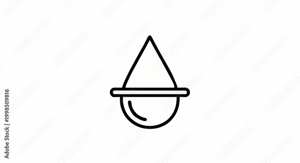 Fototapeta premium Simple water drop icon representing purity, liquid, and refreshment