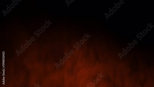 Dark Orange Loop Fire Smoke and Heat Haze Background with Rising Flame Fog Effect  for Cinematic Trailer Intro Overlay