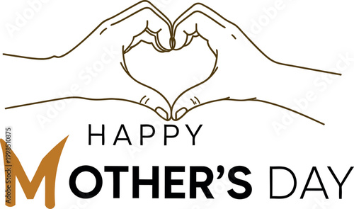 graphic greeting lineart occasion hands mothersday heart minimal love