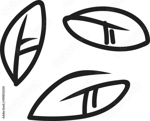 Triple Leaf Rotation and Organic Recycle Icon