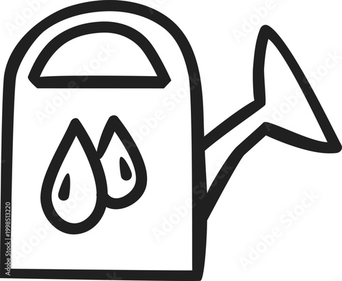 Watering Can and Garden Care Tool Icon