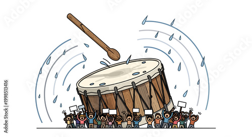 drum beat music rhythm energetic crowd performance