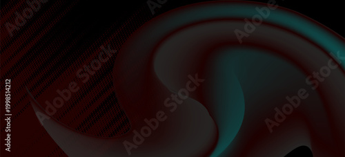 Abstract Dark Red Teal Gradient Wave Background