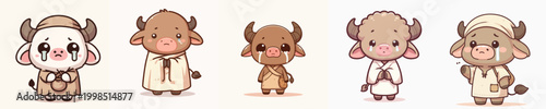 vector bull beggar is having a sad expression