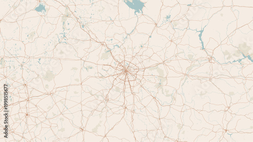 Modern minimalist vector map of Moscow, Russia. High-quality SVG illustration of Moscow's radial city grid, Moskva River, and urban layout for posters, travel, and web design.