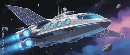 Spacecraft in outer space