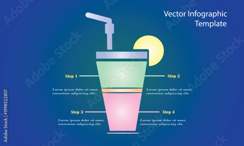 Orange juice symbol vector infographic. Business infographic template.