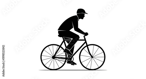 MAY DAY Cycling silhouette, bicycle rider icon, black bike illustration, cyclist vector vector