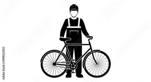 MAY DAY Cycling, bicycle, bike, rider, cyclist, black, white, icon, vector graphics vector