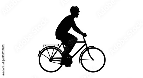 MAY DAY Bicycle rider silhouette, cycling icon, bike illustration, vector cyclist vector