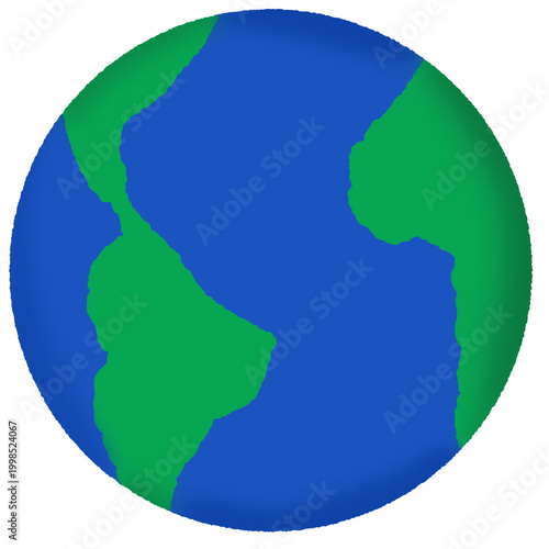 Global World Icon Clean Minimal Earth Illustration