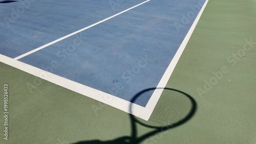 Realistic Tennis Court Shadow Footage: Player Footwork, Motion  Silhouette Movemen