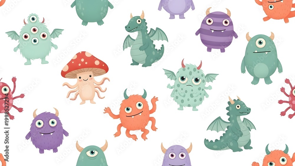 Fototapeta premium Cute cartoon axolotl illustration with pink frilly gills on a solid blue background