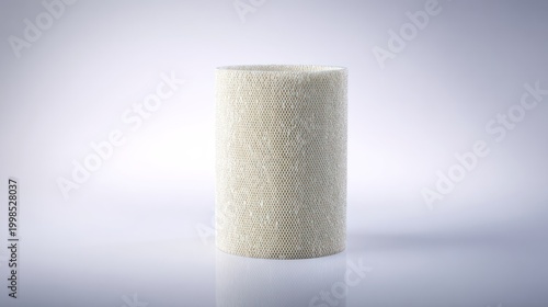 Close up of a roll of textured bandage on a gradient surface copy space