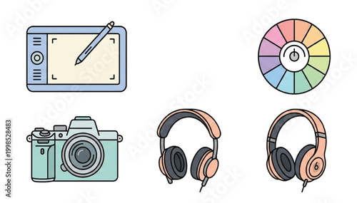 Modern monoline dental care icon set with minimalist tooth and dentist tools on white.