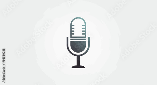 Classic microphone icon representing sound recording and broadcasting.