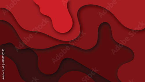 Abstract red wave background with smooth curves and modern vector design suitable for business templates .