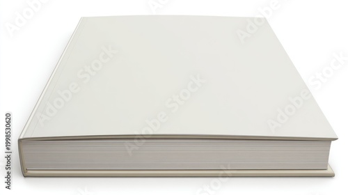 Blank white book isolated on white background for design or mockup