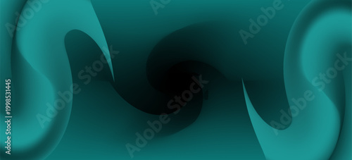 Abstract Dark Red Teal Gradient Wave Background