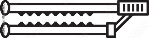 Premium Vector Icon of a Mechanical Typewriter Carriage Rail for Typing, Retro Office Designs, Vintage Tech Symbols, UI/UX Icons, Print Media Layouts, Branding Assets, Educational