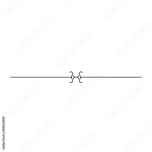 Minimal decorative divider line elegant simple separator