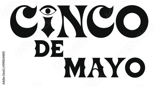 CINCO DE MAYO event typography art illustration
