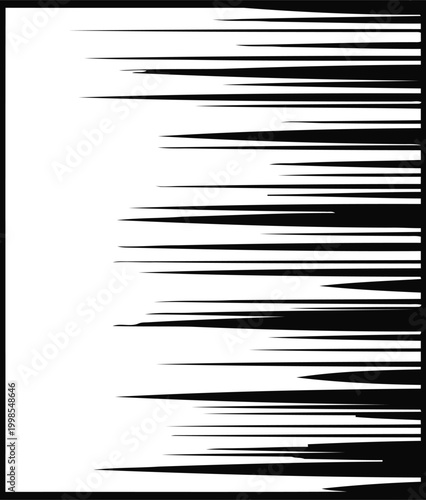 Speed lines stretch horizontally across the frame to signify rapid movement and swift travel.