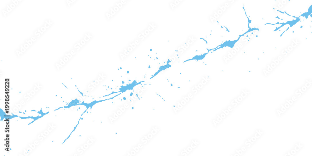 Fototapeta premium A fresh blue liquid splash with transparent bubbles and ripples creates a clean motion flow isolated on a white background for a pure sense of nature