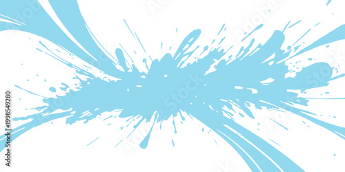 Abstract blue winter background with grunge ink splashes and vector snowflake patterns for a cold season holiday celebration card design