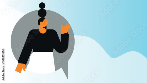 Art & Illustration People chatting online, social media communication and messaging concept	