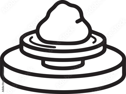 Professional Pottery Wheel Icon with Clay Rim – Essential Ceramics Studio Symbol for Artisans, Potters & Craftsmen Showcasing Clay Preparation, Handmade Ceramics, Digital Design Assets, UI