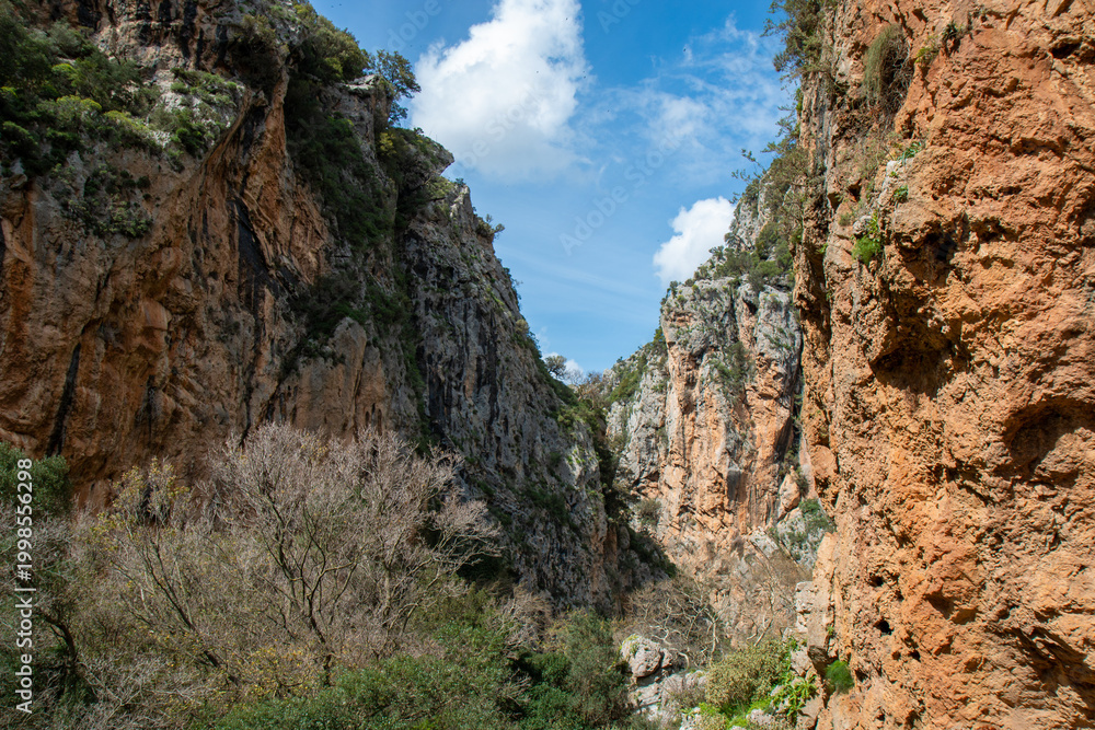 Fototapeta premium landscape at Patsos Gorge Agios Antonios Crete (Kreta) Greece