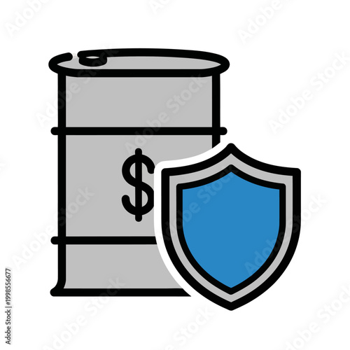 Secure Oil Investment Protect Your Petroleum Assets with a Shield Icon