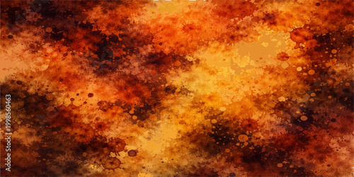 Hot textured grunge background featuring a dark inferno of red paint and burning orange fire flames with smoke and light energy