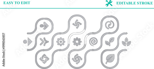 Collection of business and finance line icons on transparent background, editable stroke, handshake, briefcase, document, graph, people, target, CV, mail, calendar, gear, search.