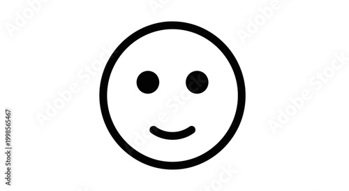 Simple Smiley Face Icon - Happy Emotion Symbol