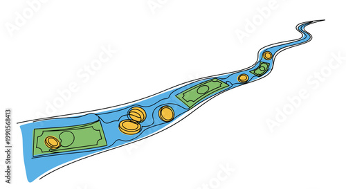 A vector graphic illustration of a stylized cell with various organelles