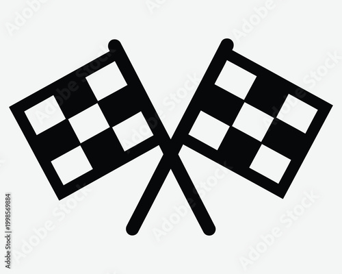 Checkered flags icon a symbol of victory and racing competition
