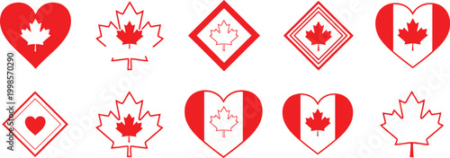 Canada day celebrations patriotic maple leaf canadian flag designs