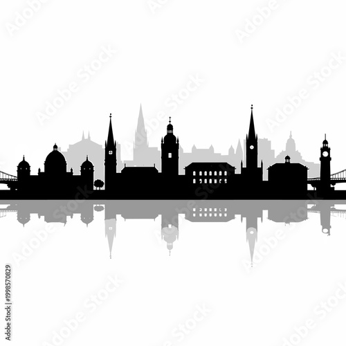 London city skyline silhouette UK capital landscape.