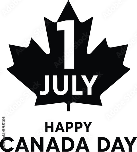 Canada day celebration july 1st a patriotic maple leaf design