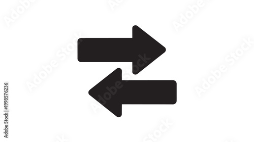 Opposite Arrows Icon for Choice and Directional Conflict Vector Concept