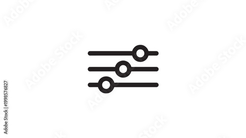 Equalizer Icon Minimalist Audio Levels Silhouette for Music Production Sound Engineering and Studio Technology