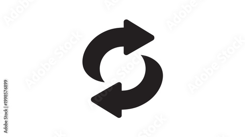 Recycling Symbol Black Vector Arrows for Sustainable Ecology and Eco Branding