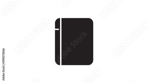 Power Bank Icon Portable Battery Charger Silhouette - Minimalist Mobile Energy Storage and Technology Charging Symbol