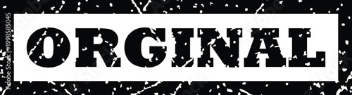 Black and white grunge stamp with the word 'original