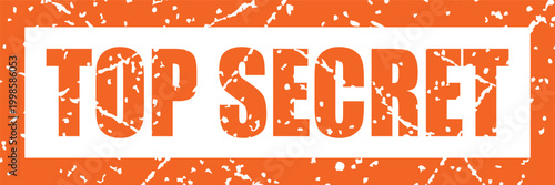 Grungy orange stamp with secret text on white background texture