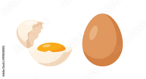cracked egg and whole egg illustration silhouette high quality professional detailed modern elegant stylish clean crisp vibrant colorful digital creative innovative